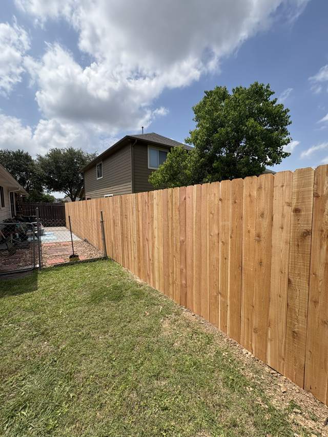 New cedar fence