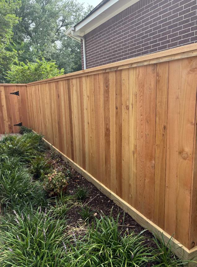New wood fence