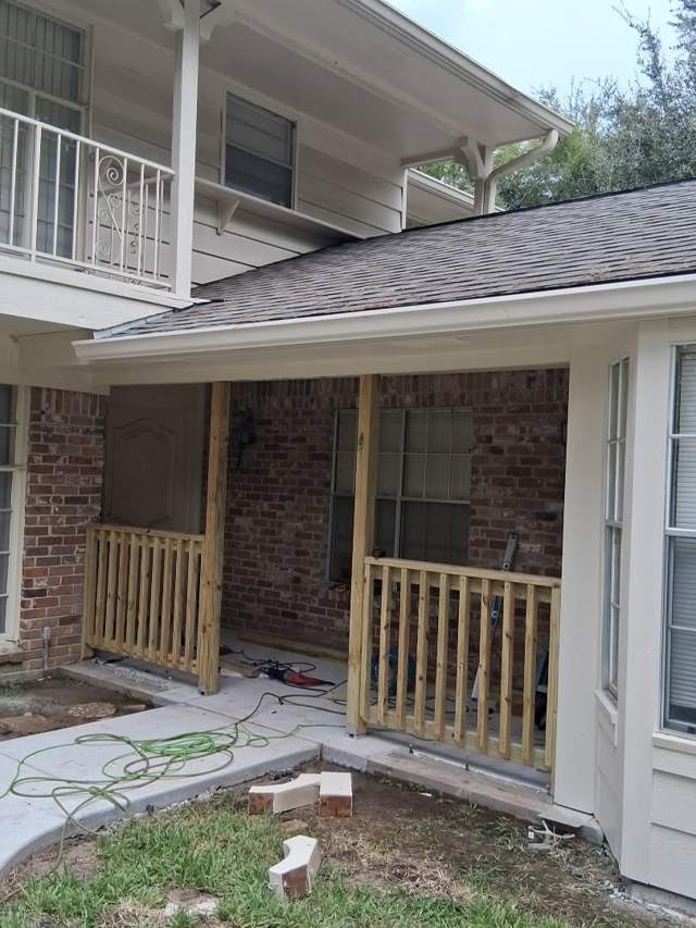 New porch posts and railing