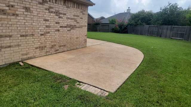 Pressure washed patio